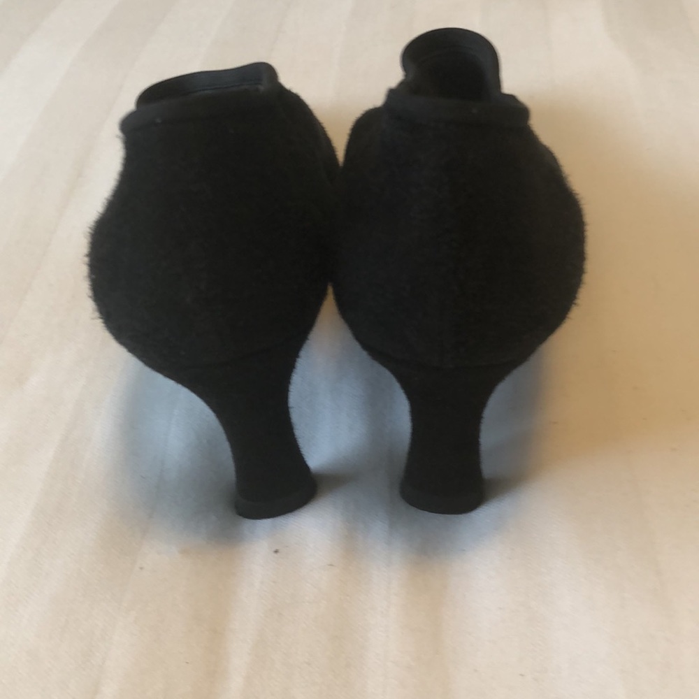 Stuart Weitzman Ankle Bootie Black Suede Pumps - 8 1/2 Narrow - #224 - Picture 5 of 8